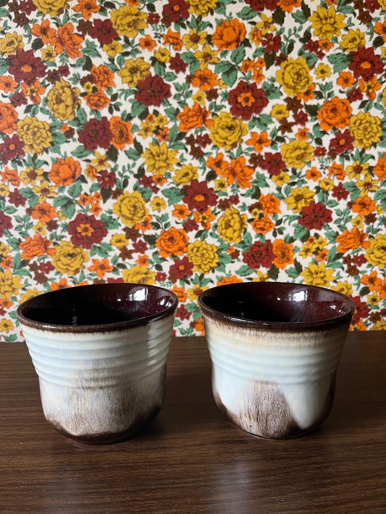 Vintage bloempotjes, Ophalen, Gebruikt, Rond, Balkon