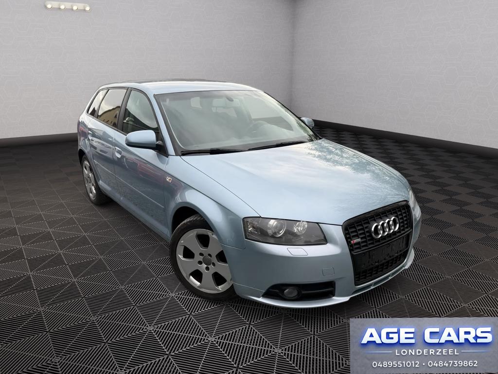 S-Line Audi A3 Sportback 1.8 TFSI benzine, Auto's, Audi, Zwart, 4 cilinders, Traction-control, Zwart