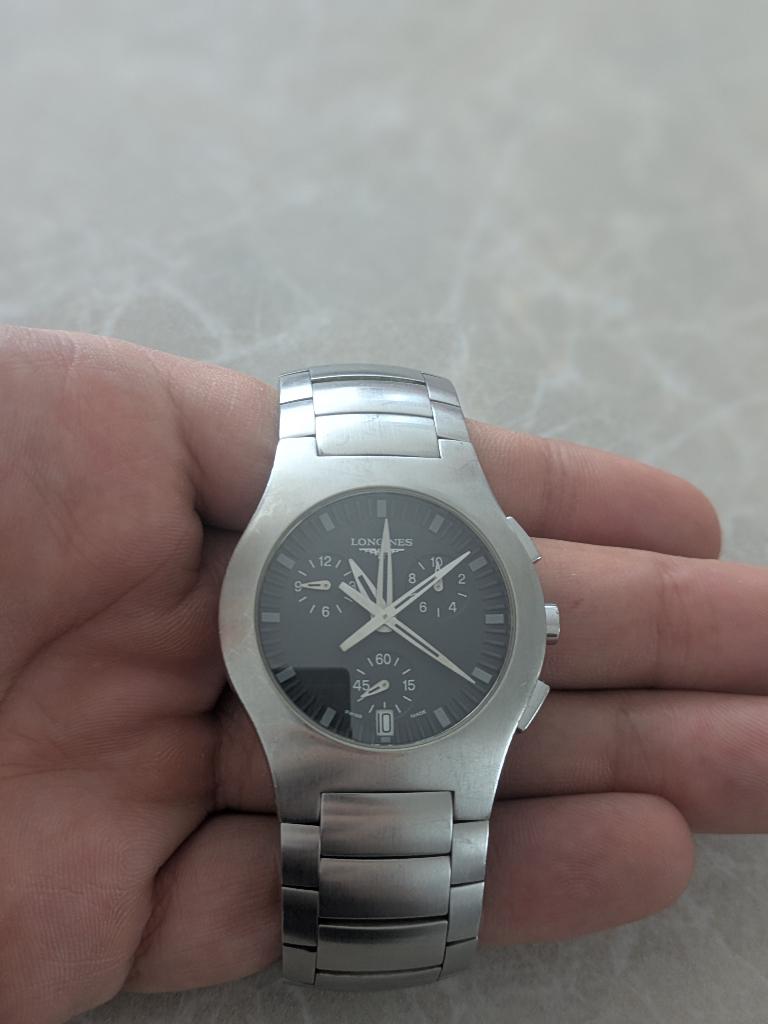 Longines oposition chronograaf, Overige merken, Staal, Staal, Polshorloge
