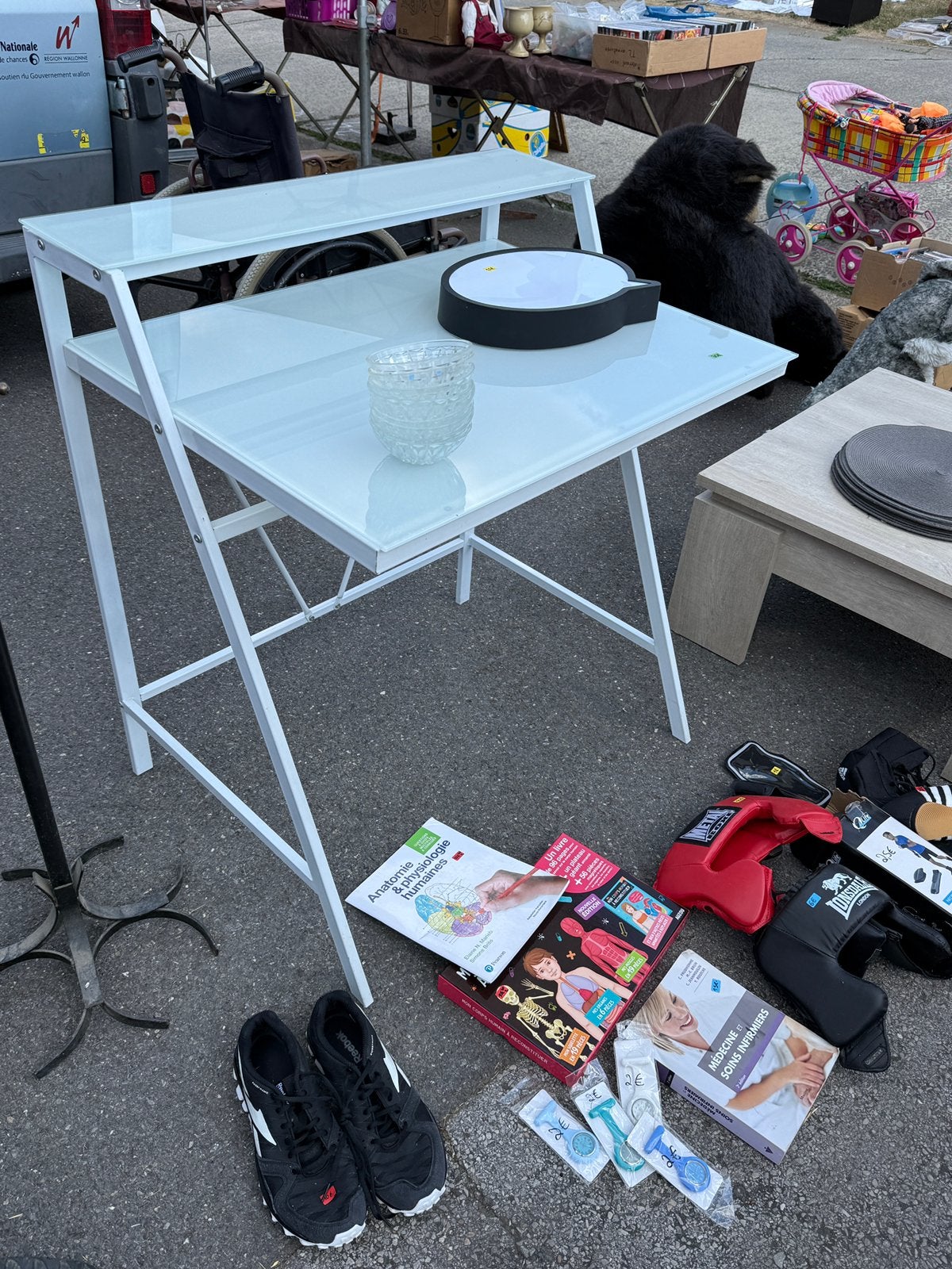 bureau en verre, Enlèvement, Comme neuf, Verre