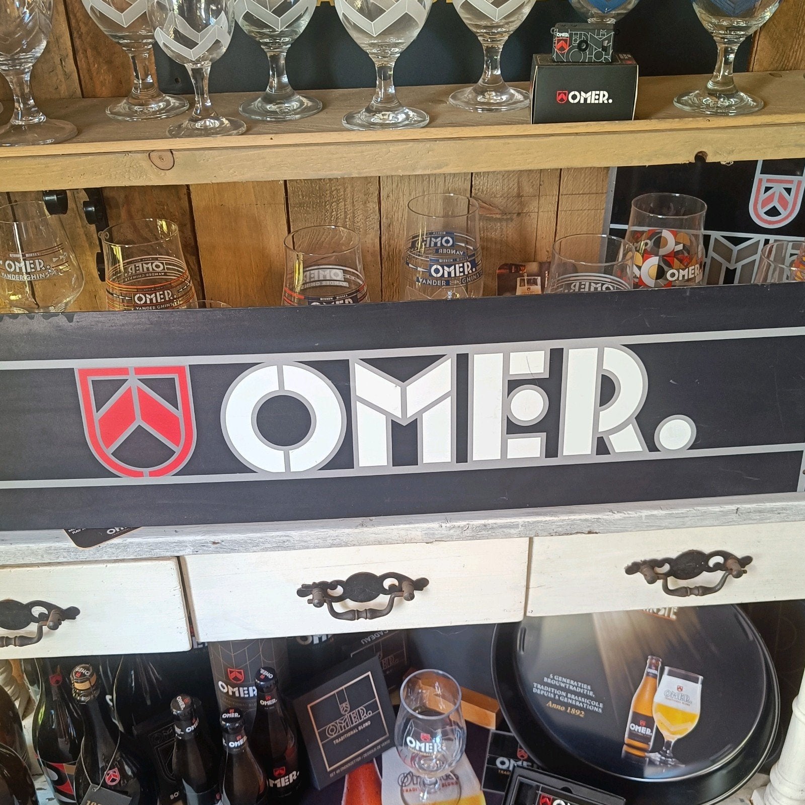 gezocht, verschillende materialen van het biermerk omer, Verzamelen, Ophalen of Verzenden