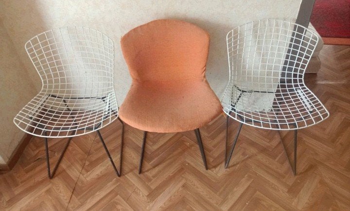 Chaise vintage bertoia knoll année 70, Eén