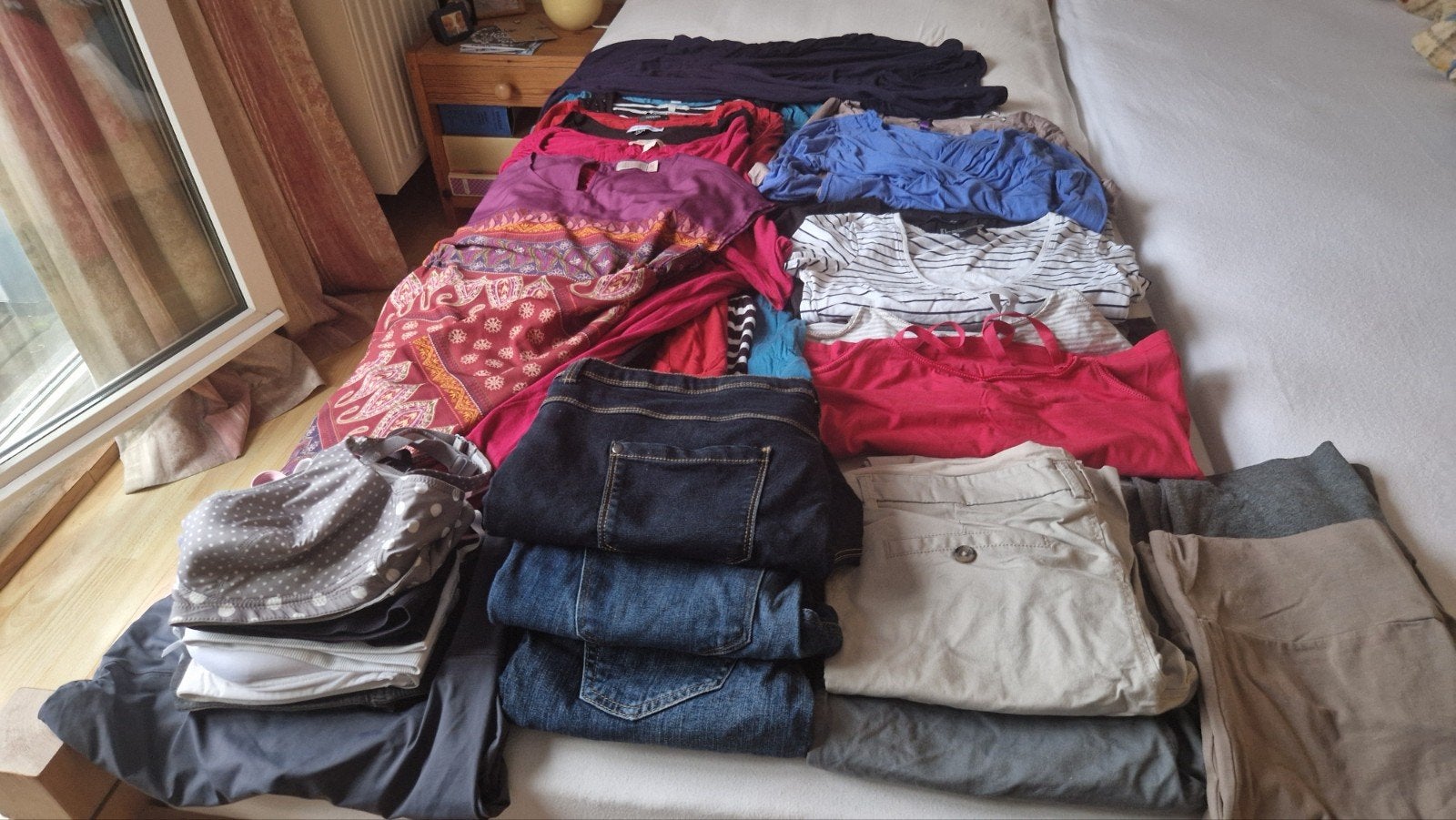 Set zwangerschapskleding, Kleding | Dames, Ophalen, Zo goed als nieuw, Beige, Jurk