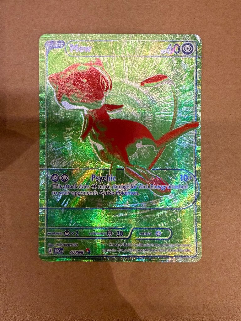 RGB Mew Pokemon, Ophalen, Nieuw, Losse kaart, Foil