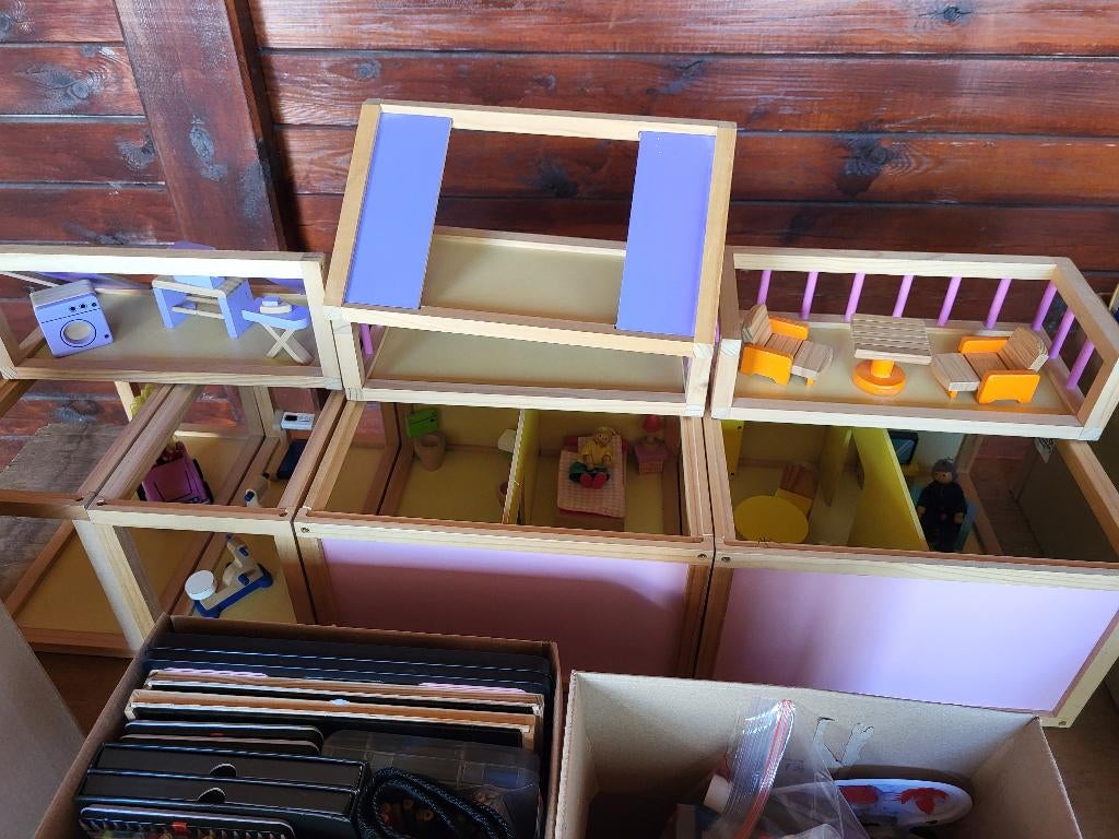 Houten Poppenhuis, Kinderen en Baby's, Speelgoed | Poppenhuizen, Ophalen, Gebruikt, Poppenhuis