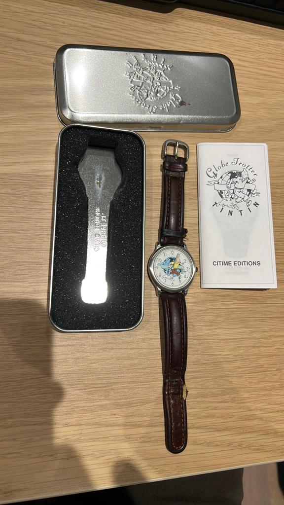 Hergé kuifje horloge TA016 Citime 1994, Verzamelen, Stripfiguren, Ophalen of Verzenden, Kuifje, Gebruikt