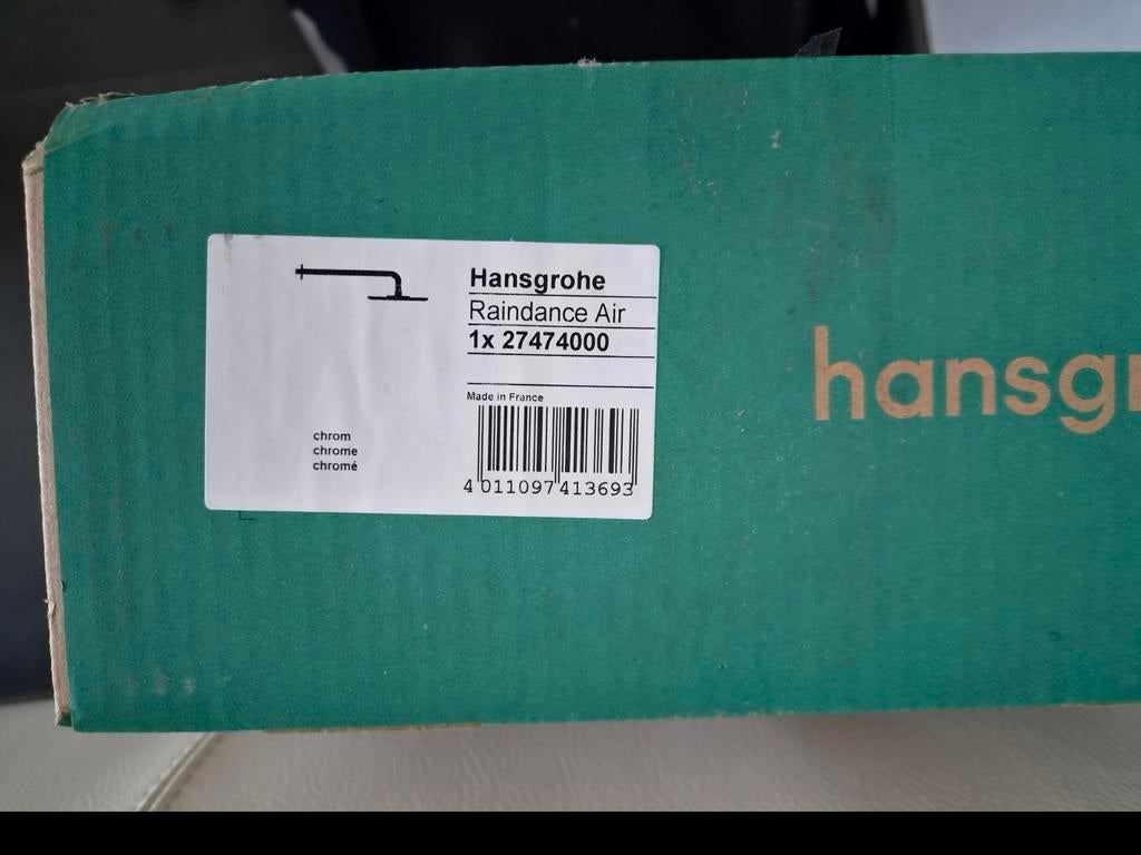 Ensemble Douche de Tête Hansgrohe Raindance Air - NEUF, Bricolage & Construction, Sanitaire, Enlèvement ou Envoi, Neuf, Chrome