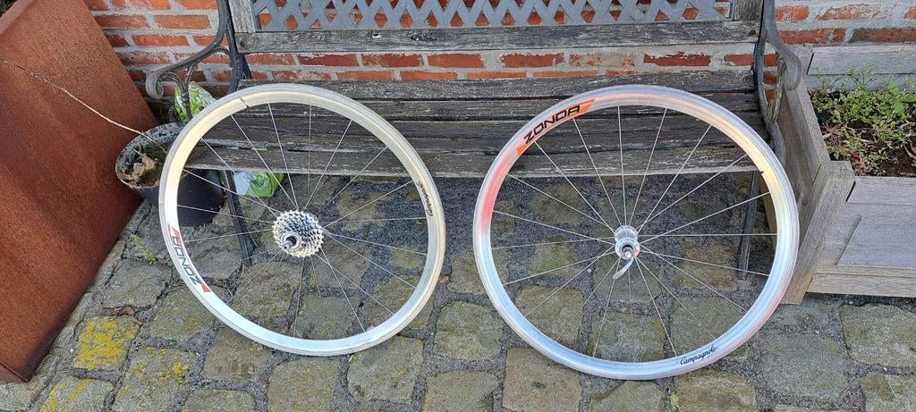 Paire de roues rétro Campagnolo Zonda, Vélos & Vélomoteurs, Campagnolo, Enlèvement, Utilisé, Aluminium