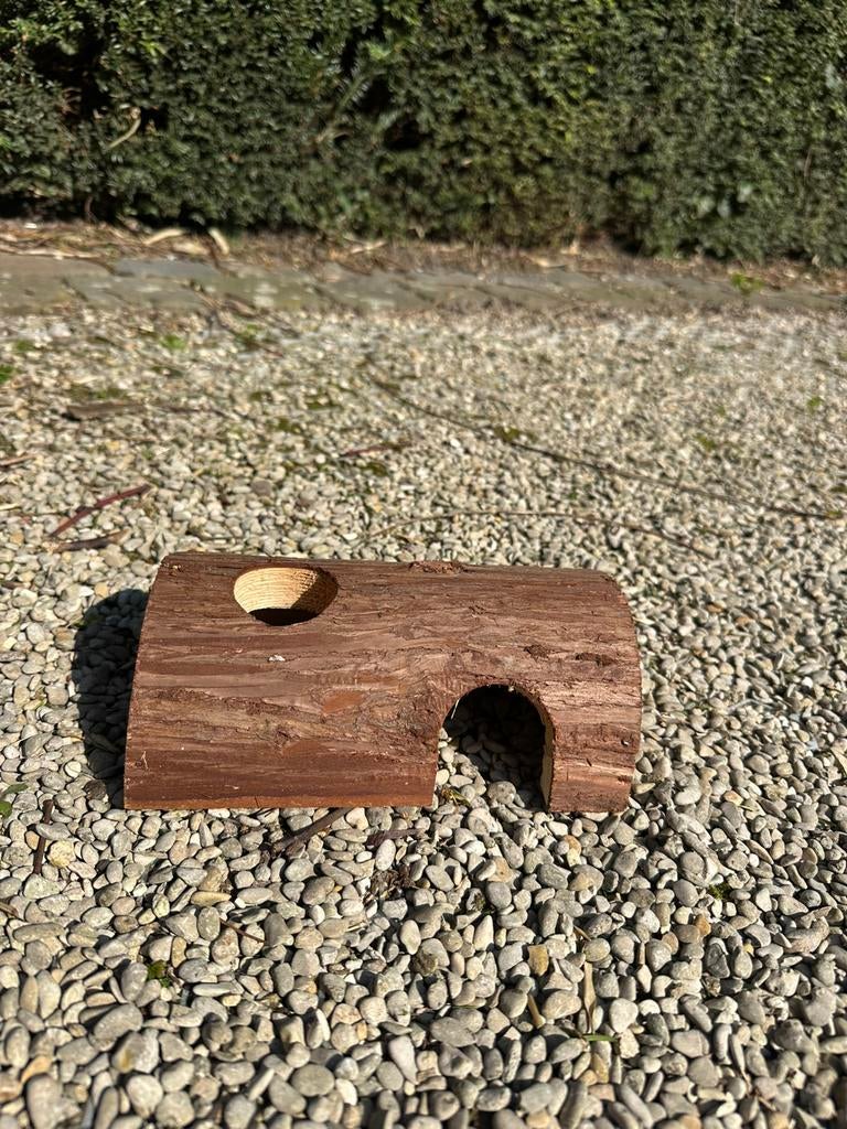 Houten schuilhut knaagdieren 21x14x8cm, Ophalen, Gebruikt