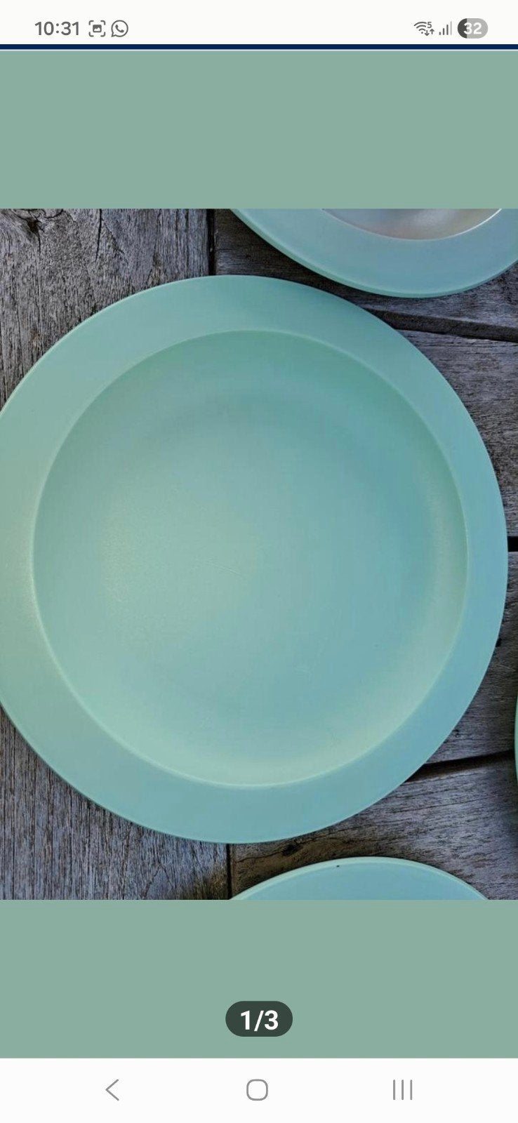 Drie delig servies voor camping of picknick., Ophalen of Verzenden, Gebruikt