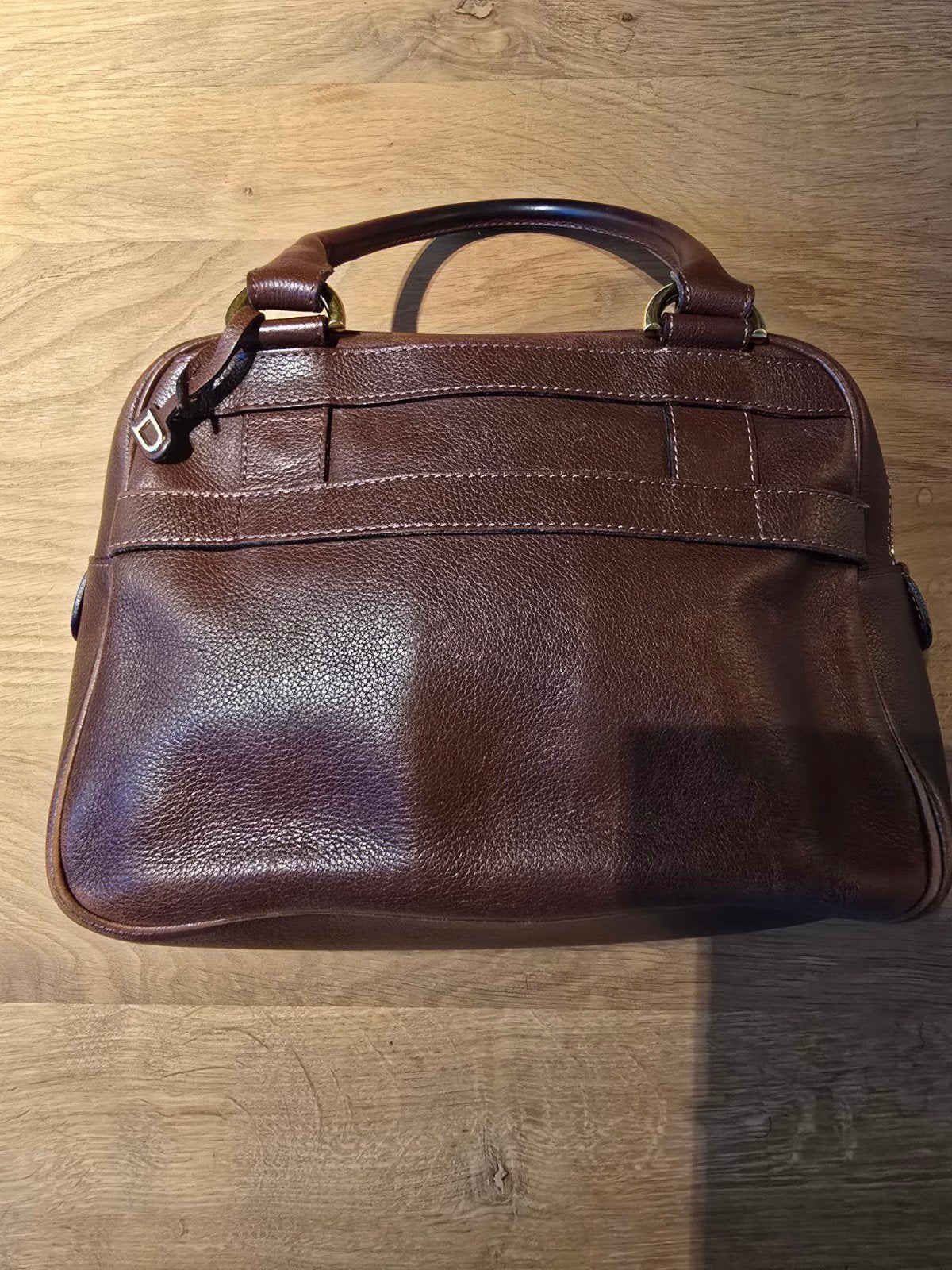 Delvaux Parole — Sac à main vintage — Cuir marron foncé, Bijoux, Sacs & Beauté, Enlèvement ou Envoi, Utilisé, Brun