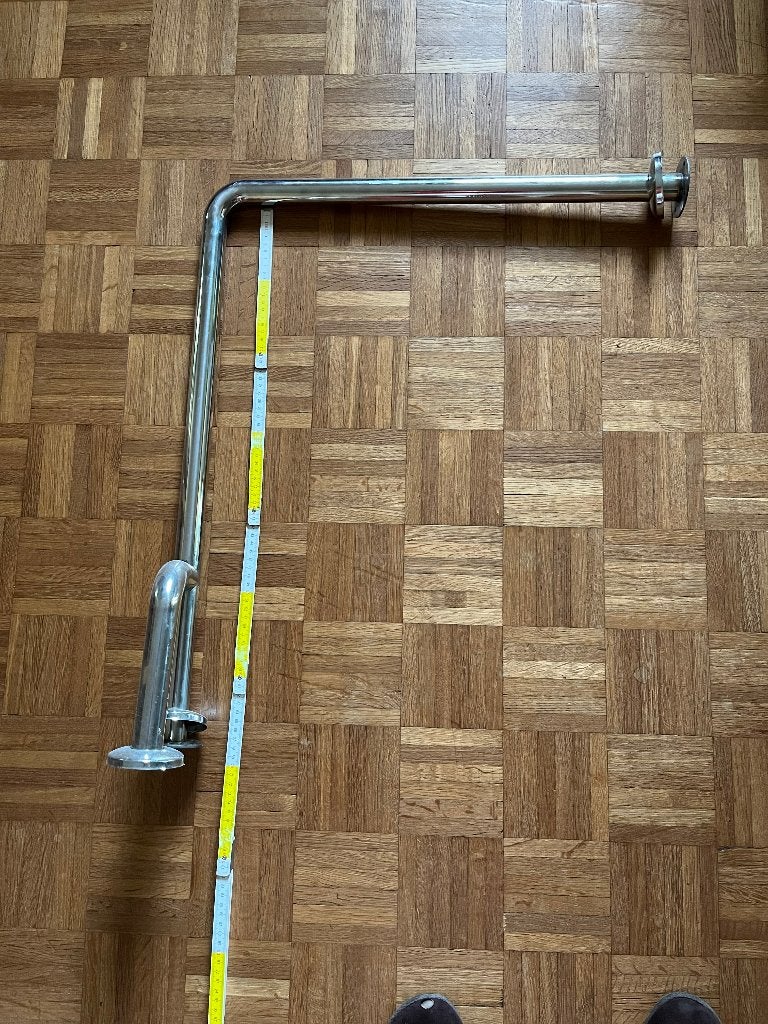 Barre d'appui WC Inox, Doe-het-zelf en Bouw, Sanitair, Ophalen, Gebruikt, Chroom, Toilet
