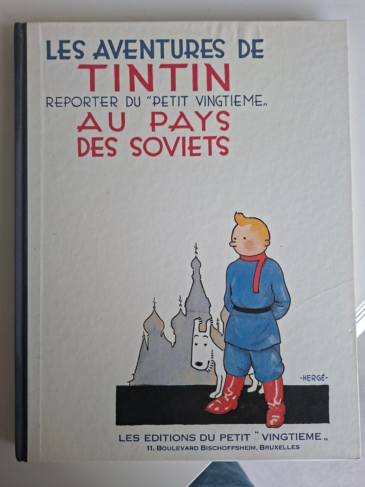 kuifje / tintin heruitgave 1981 "au pays des soviets", Gelezen, Eén stripboek, Ophalen of Verzenden, Hergé
