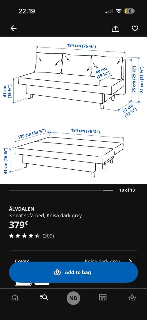 Canapé Ikea, Maison & Meubles, Canapés | Salons, Utilisé, Banc droit, Trois personnes, 150 à 200 cm, 125 à 150 cm, Tissus, Enlèvement
