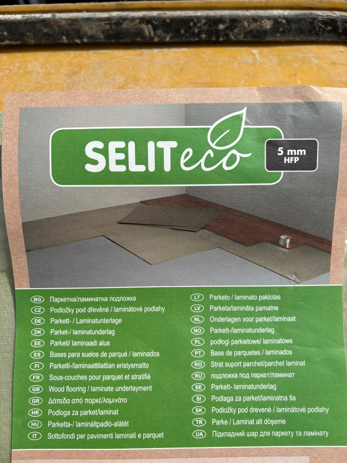 Selit eco parket/laminaat ondervloer houtwol 5mm, Enlèvement