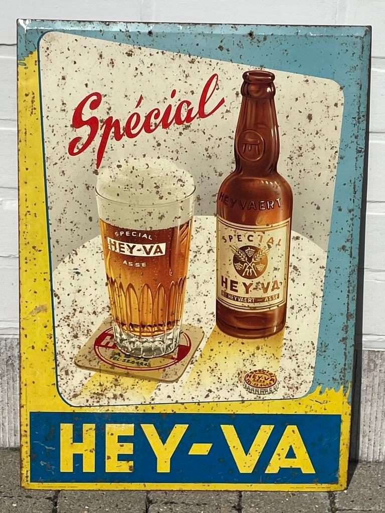 Reclamebord He-va 1954, Verzamelen, Ophalen, Zo goed als nieuw, Reclamebord