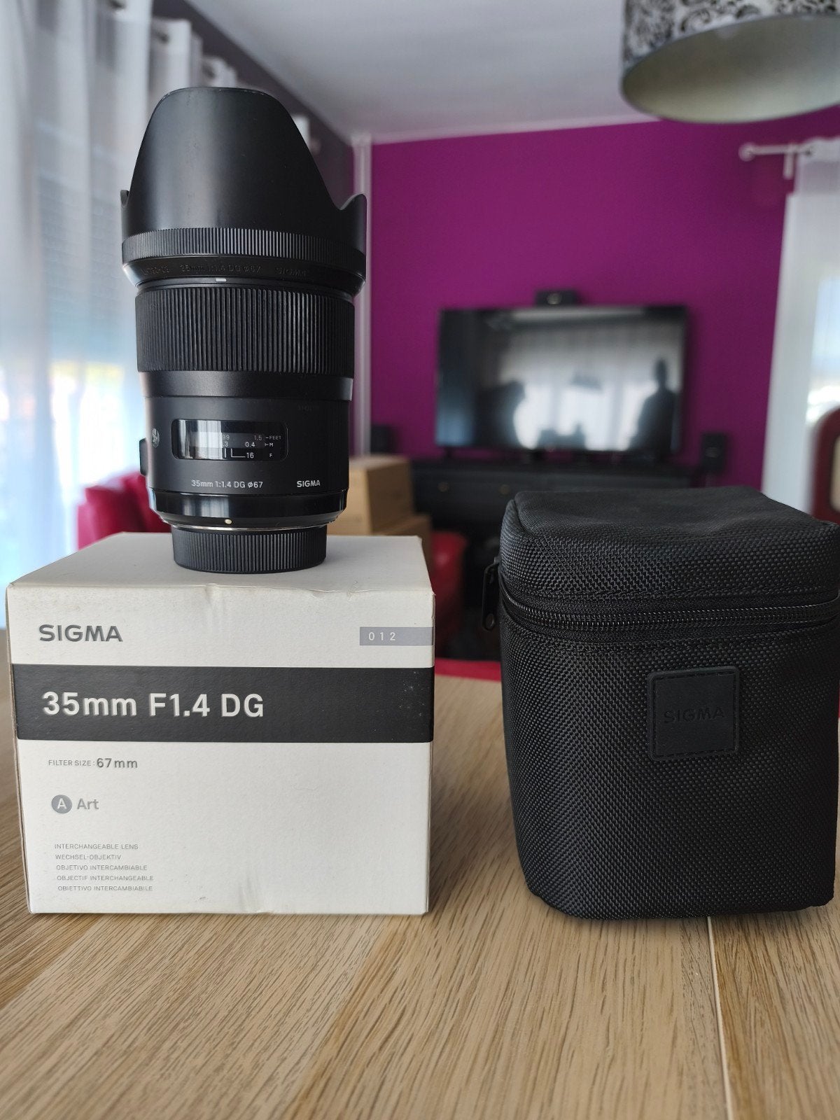 Sigma 35 mm f/1.4 DG HSM ART – Nikon F – Parfait état, TV, Hi-fi & Vidéo, Enlèvement, Nikon