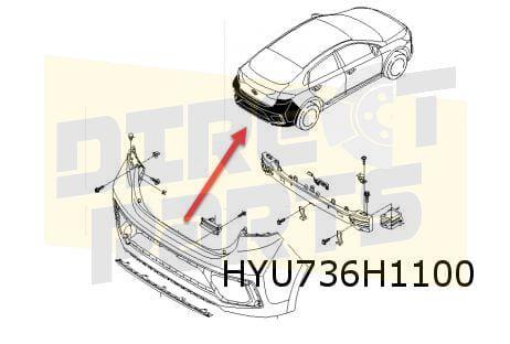 Hyundai ioniq  (10/16-8/22)  achterbumper (te spuiten) Origi, -, Verzenden, -, Nieuw
