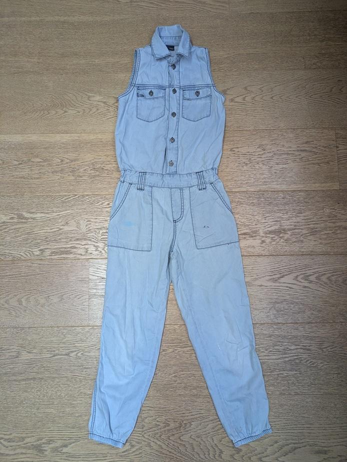 combinaison /combi-pantalon jean fille - taille 140 (10 ans, Enfants & Bébés, Vêtements enfant | Taille 140, Enlèvement, Utilisé