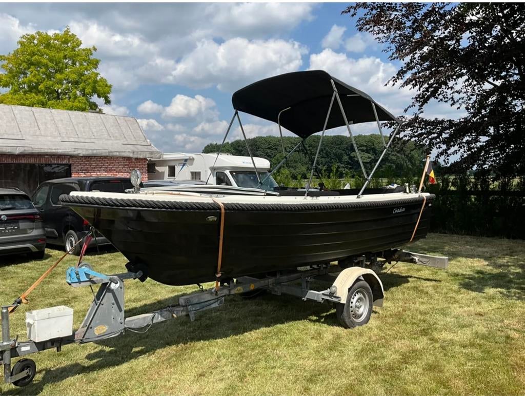 Liberty 520 met Mercury 20PK, Watersport en Boten, Sloepen, Ophalen, 10 tot 30 pk, Zo goed als nieuw, 3 tot 6 meter