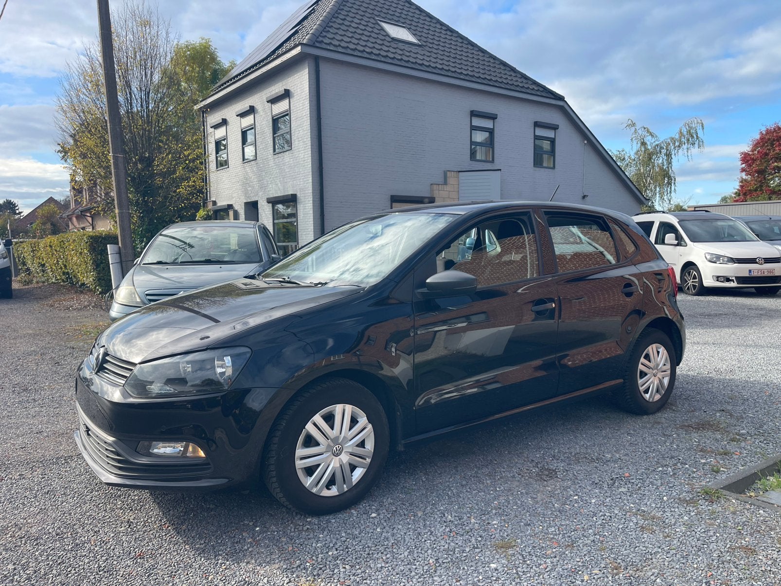 Volkswagen Polo 1.0i Benzine,Airco,Sensoren,Cruise control,., Auto's, Euro 6, Zwart, 3 cilinders, Polo