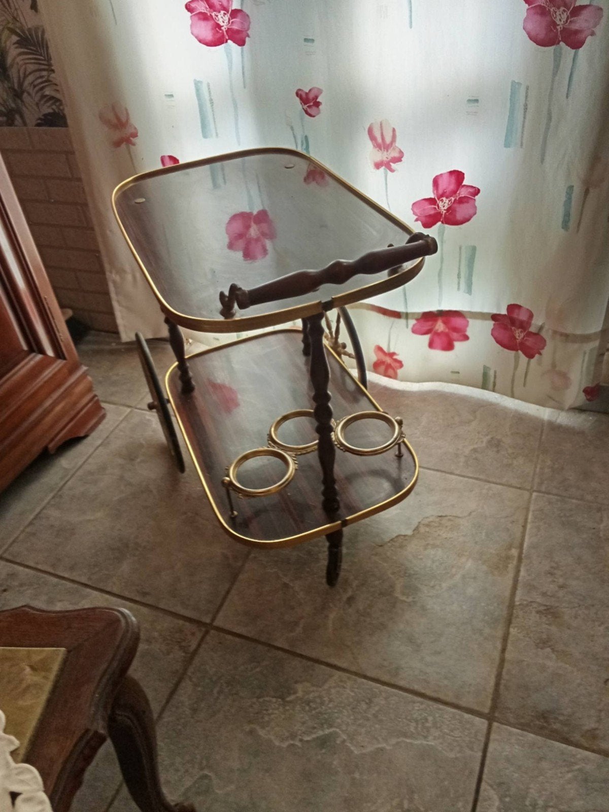 desserte vintage plateaux en formica, Enlèvement