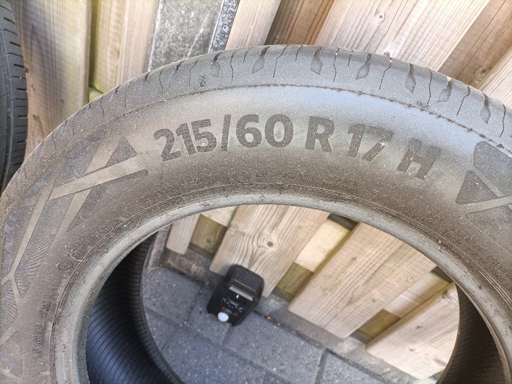 Banden 4 stuks Continental Eco Contact 125 euro, Ophalen, 17 inch, Band(en), Zomerbanden