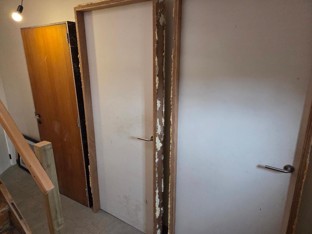 Binnendeuren, Bricolage & Construction, Fenêtres & Moustiquaires, Utilisé, Porte intérieure, 200 à 215 cm, 80 à 100 cm, Bois, Enlèvement
