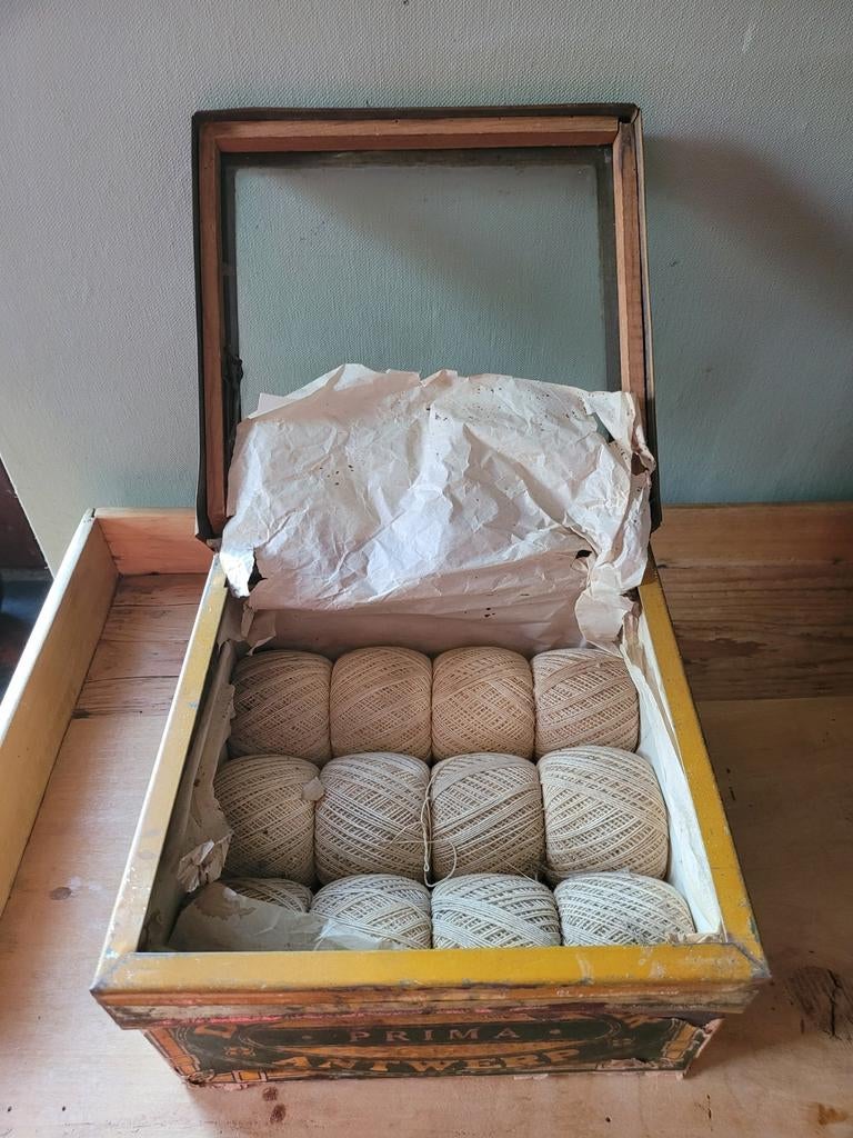 Oude Beukelaer doos, inhoud en deksel, Antiek en Kunst, Ophalen of Verzenden