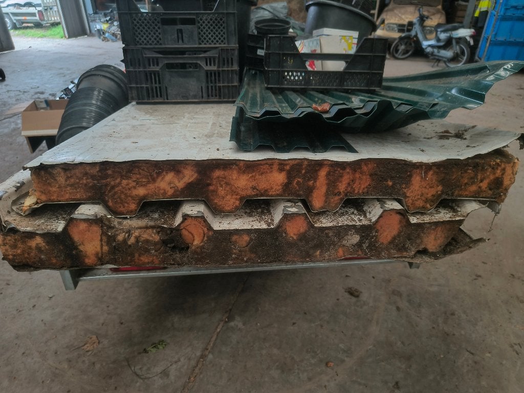 Golfplaten sandwich panelen, Doe-het-zelf en Bouw, Ophalen, Gebruikt, Overige materialen