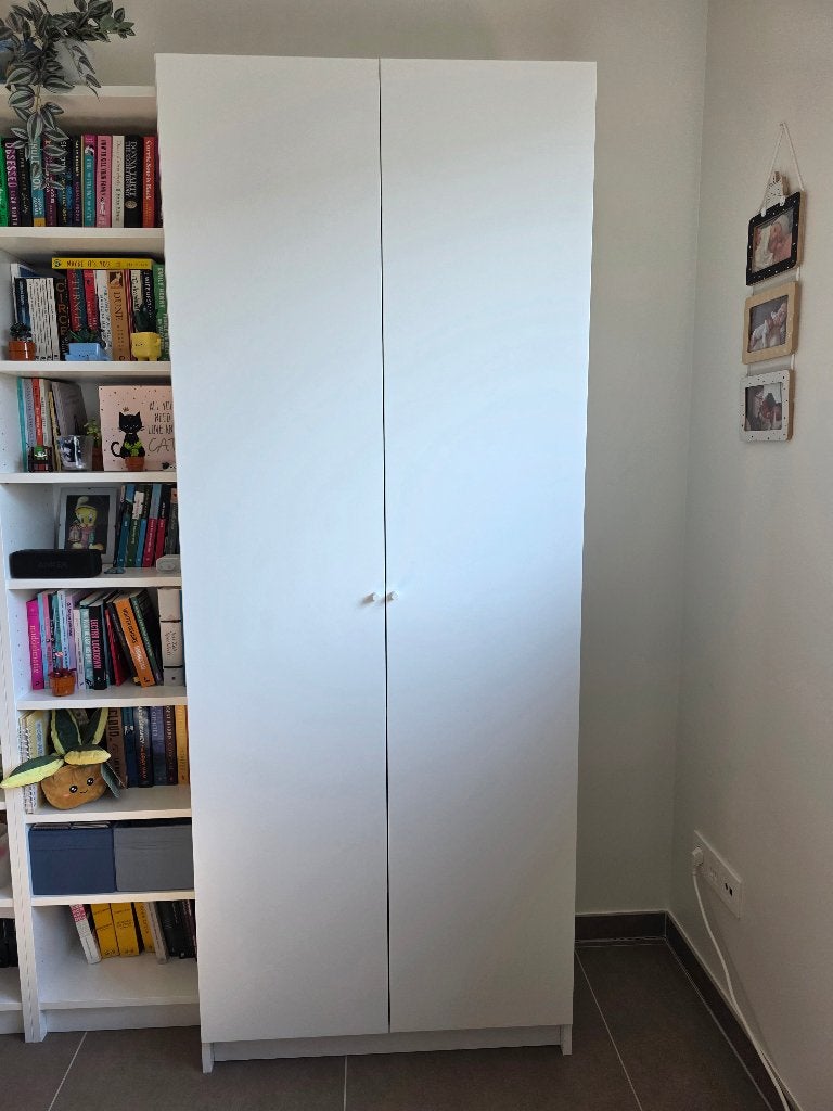 Billy Ottebol kast 80x41x202 cm wit, Ophalen, Met deur(en), 200 cm of meer, 50 tot 100 cm