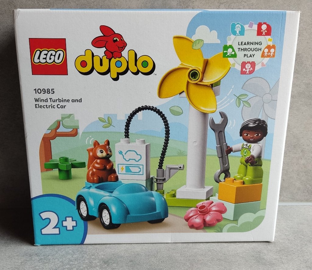 lego duplo 10985 windmolen en elektrische auto, Kinderen en Baby's, Ophalen of Verzenden, Nieuw, Complete set, Duplo