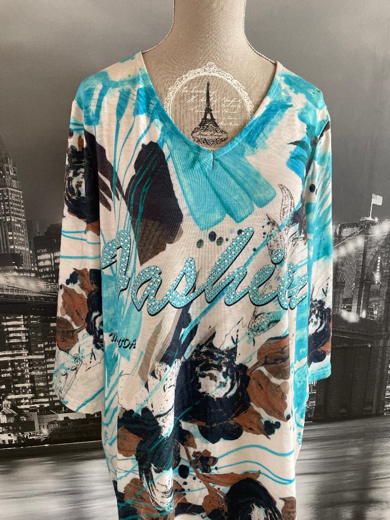prachtige T-shirt met strass - 46/48, Kleding | Dames, T-shirts, Overige kleuren, Verzenden, Maat 46/48 (XL) of groter, Zo goed als nieuw