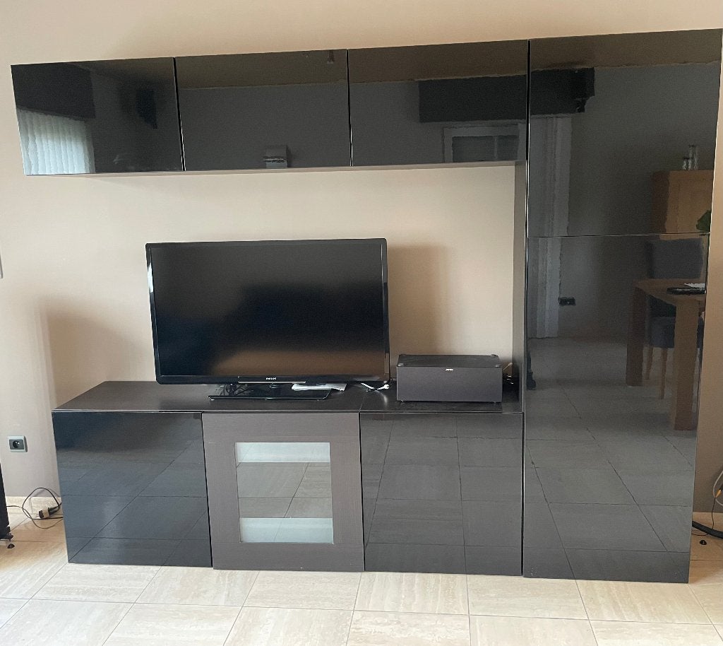 Kast opbergsysteem (tv meubel) Ikea Besta, Ophalen, Met deur(en), Zo goed als nieuw, 150 tot 200 cm