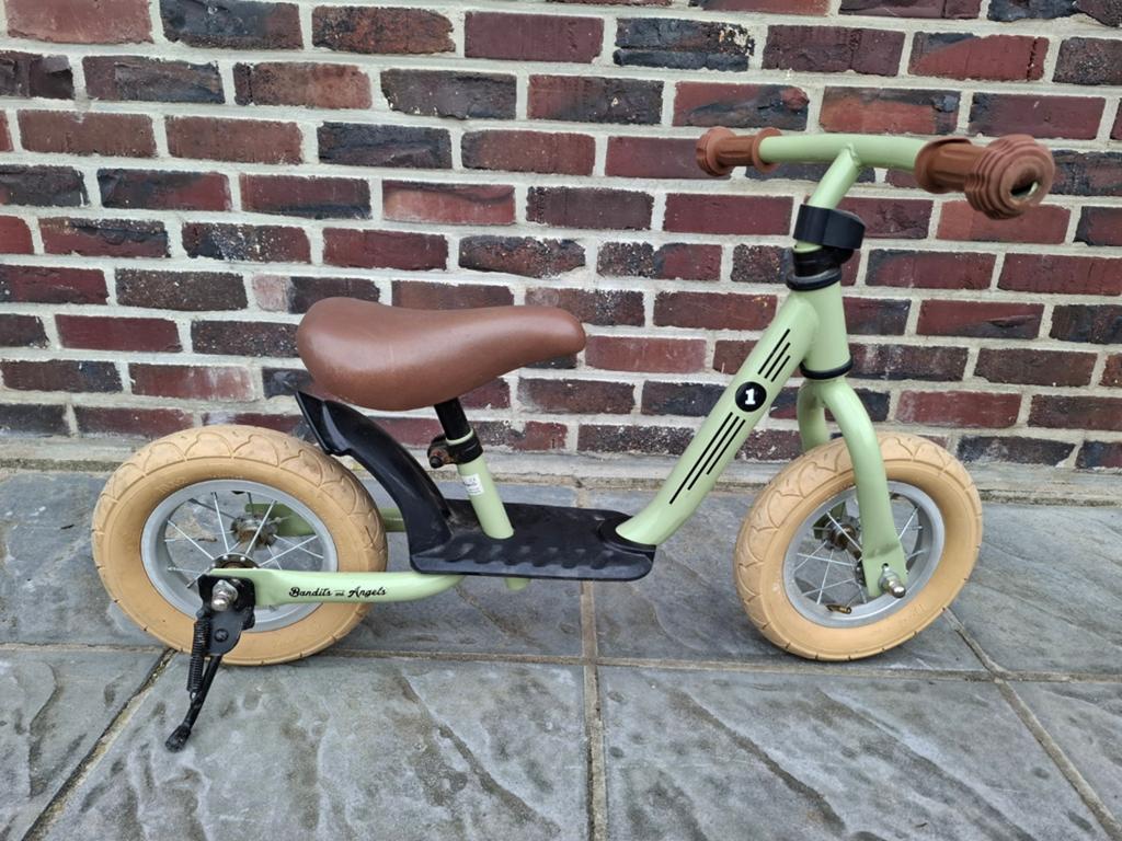 Bandits & Angels Starter loopfiets in de kleur retro groen, Ophalen