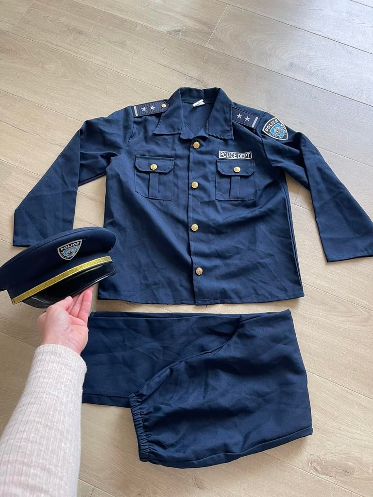 Politie verkleedpak maat 152, Kleding | Heren, Carnavalskleding en Feestkleding, Ophalen, Zo goed als nieuw