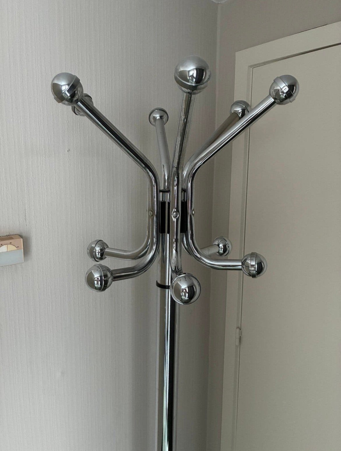 Porte-manteau chromé vintage, Maison & Meubles, Enlèvement, Comme neuf