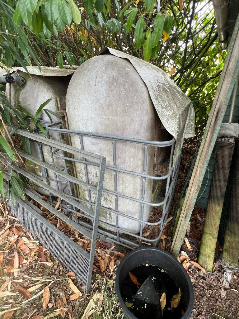 mazoutton brandstoftank kunststof 800-1000 L, Ophalen, Gebruikt