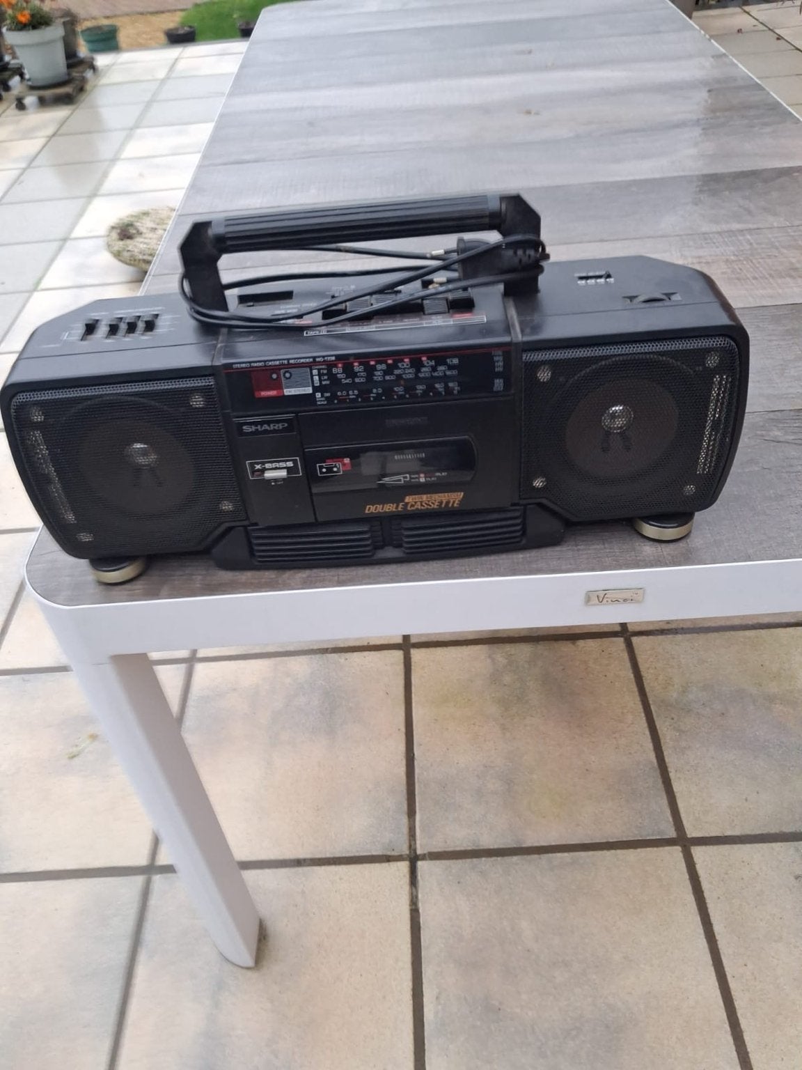 Sharp WQ-T238 Vintage Boombox Dubbele Cassette, Enlèvement, Utilisé, Autres types