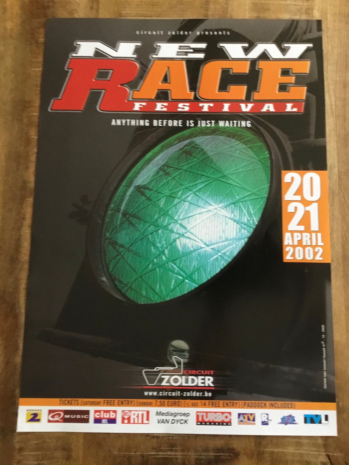 Affiche new race festival zolder 2002, Ophalen of Verzenden, Zo goed als nieuw