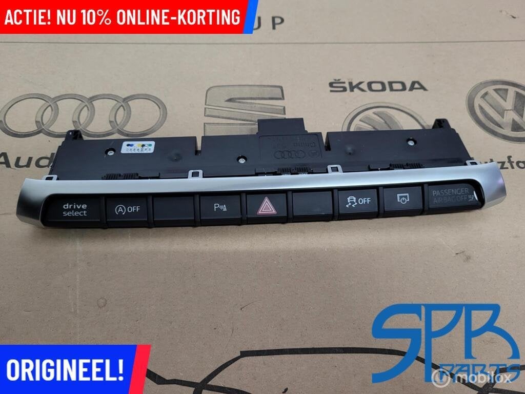 Audi A3 S3 8V Schakelaars Midden 8V0925301B Bedieningspaneel, Audi, Gebruikt, Audi, Ophalen of Verzenden