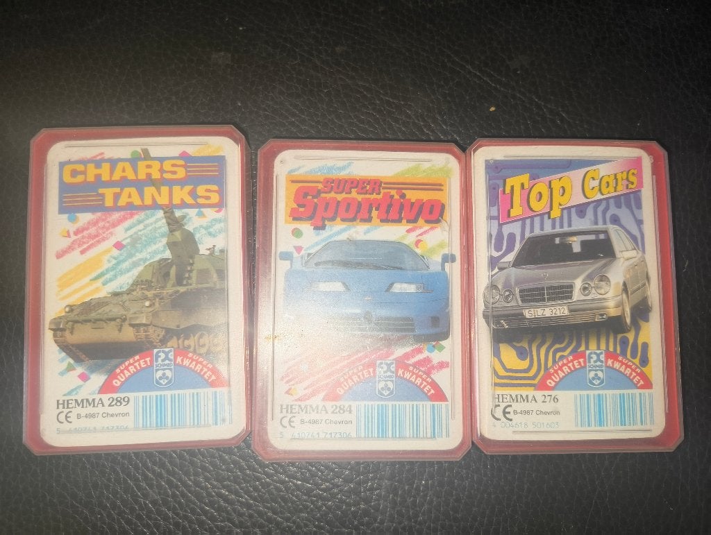Lotto 3x Vintage Hemma / FX Schmid Kwartet kaartspel, Ophalen, Zo goed als nieuw, Kwartet(ten)
