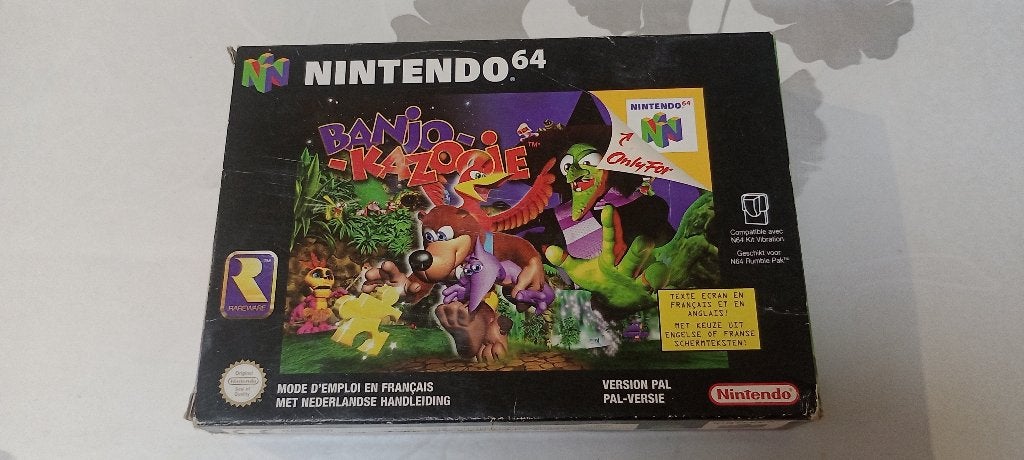 Boîte vide Nintendo 64 - Banjo-Kazooie (Version PAL FR), Enlèvement ou Envoi