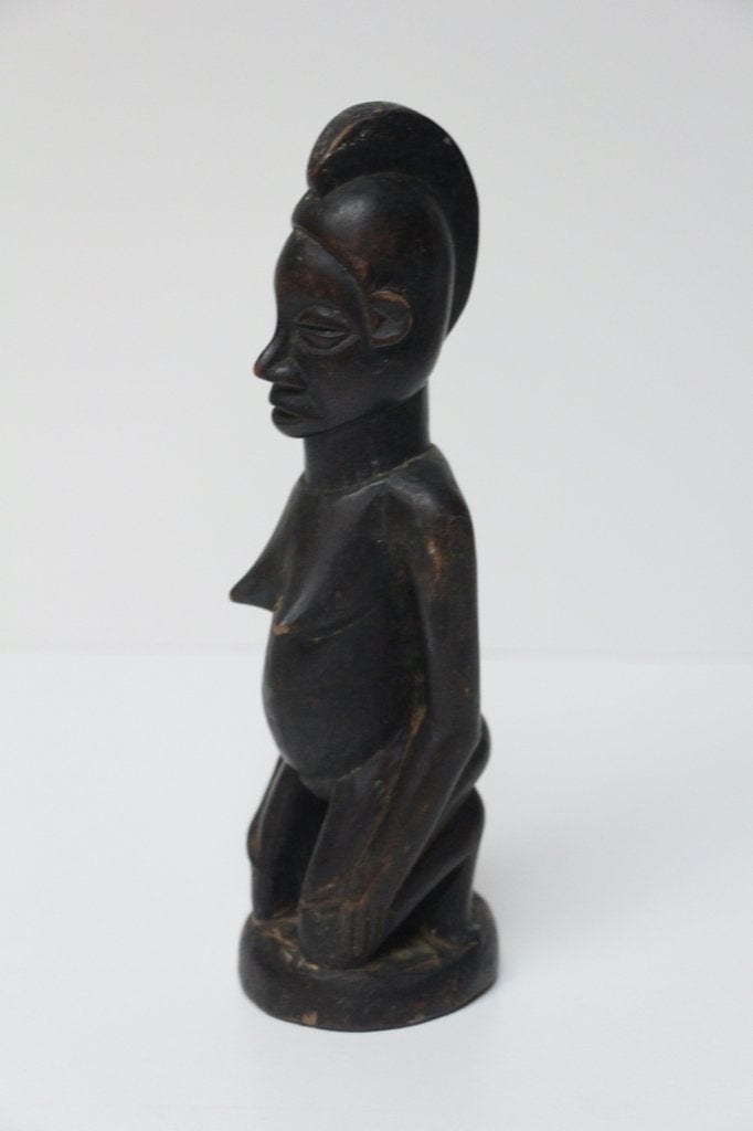 Antiek Afrikaans Tribaal Yaka beeldje, Hout, 24 cm, Afrika, Beeld