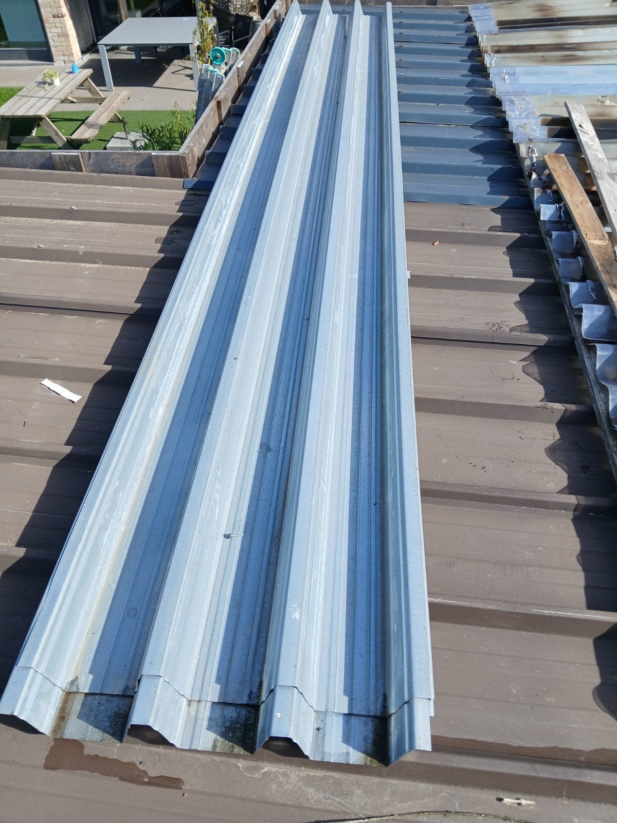 nieuwe steeldeck profielplaten te koop!, Ophalen, Nieuw, Metaal, 10 tot 15 m²