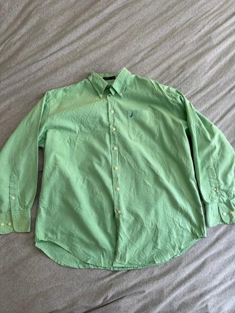 Nautica - overhemd - groen - maat XL, Nautica, Ophalen of Verzenden, Zo goed als nieuw, Halswijdte 43/44 (XL)