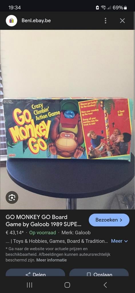 Go monky go galoob, Hobby en Vrije tijd, Ophalen of Verzenden