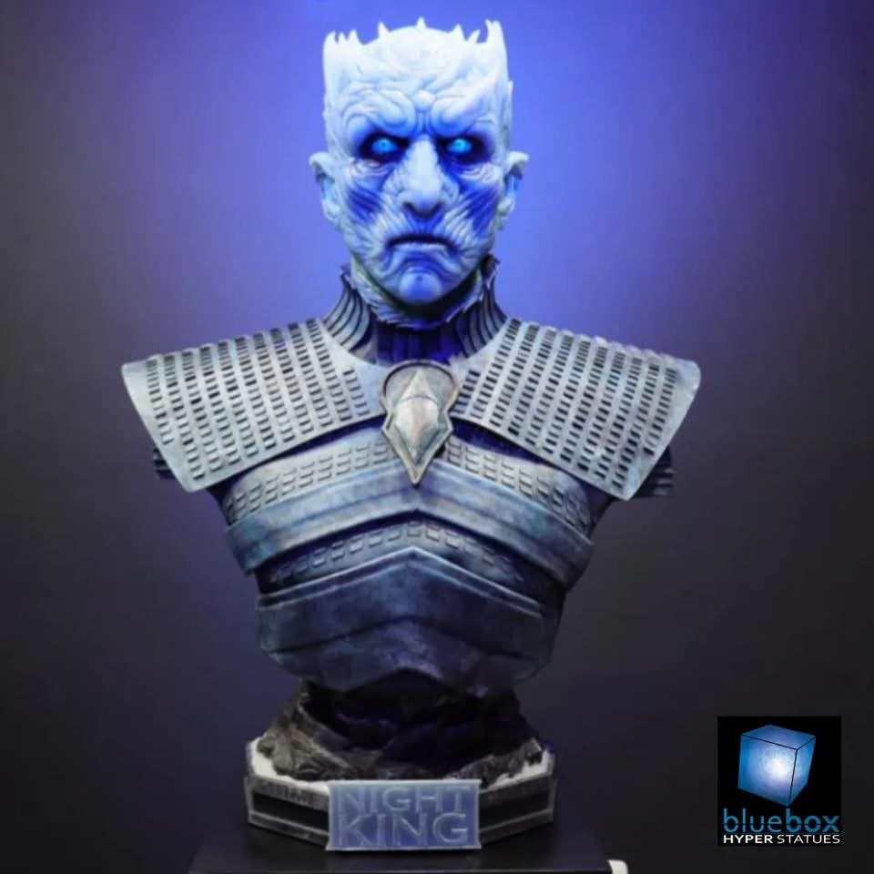 Bluebox hyper Night King Silicone life size bust GoT, Enlèvement, Comme neuf, Fantasy