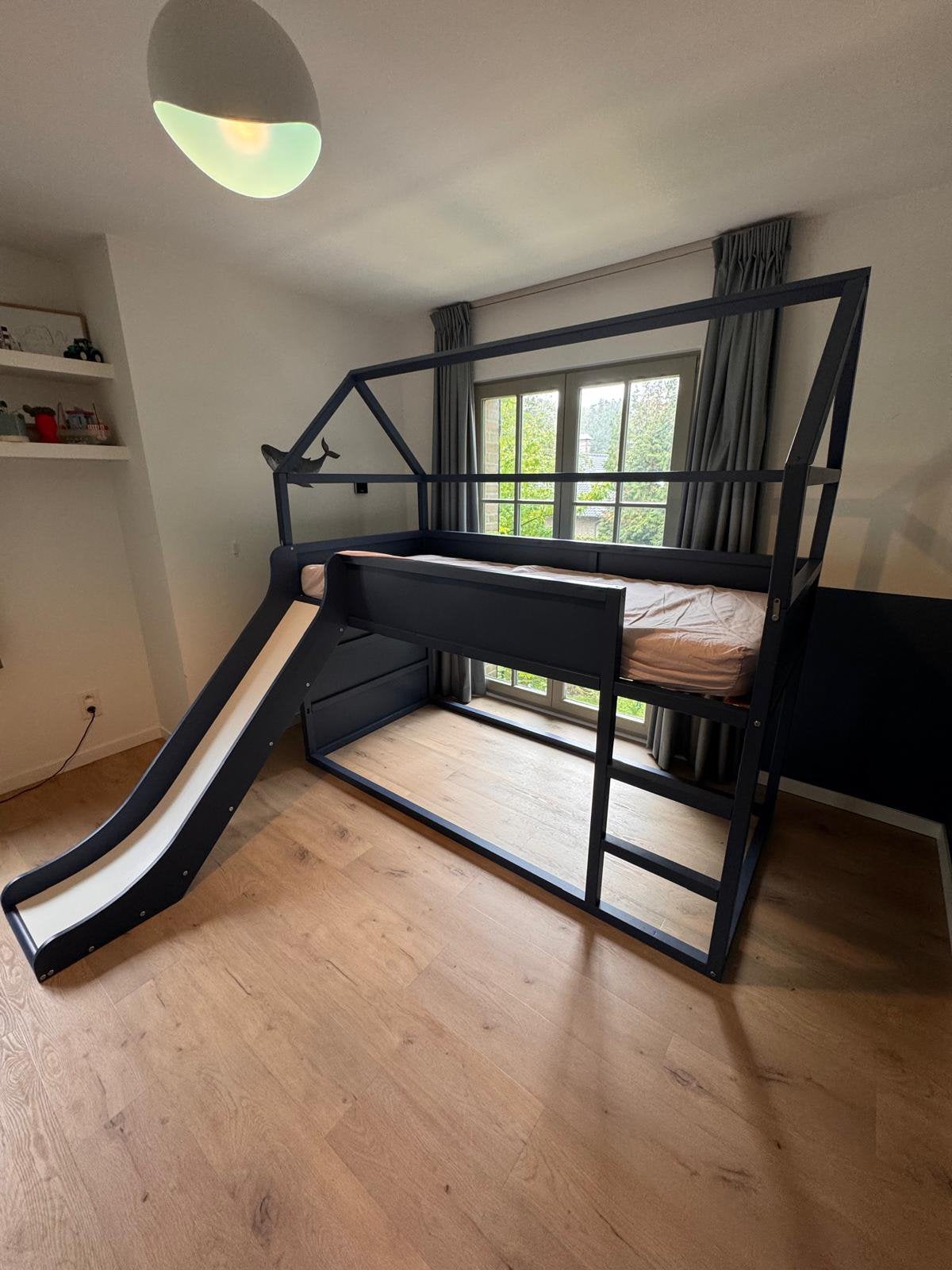 KURA kinderbed met dak en glijbaan, 100 cm, 210 cm, 180 à 200 cm, Enlèvement