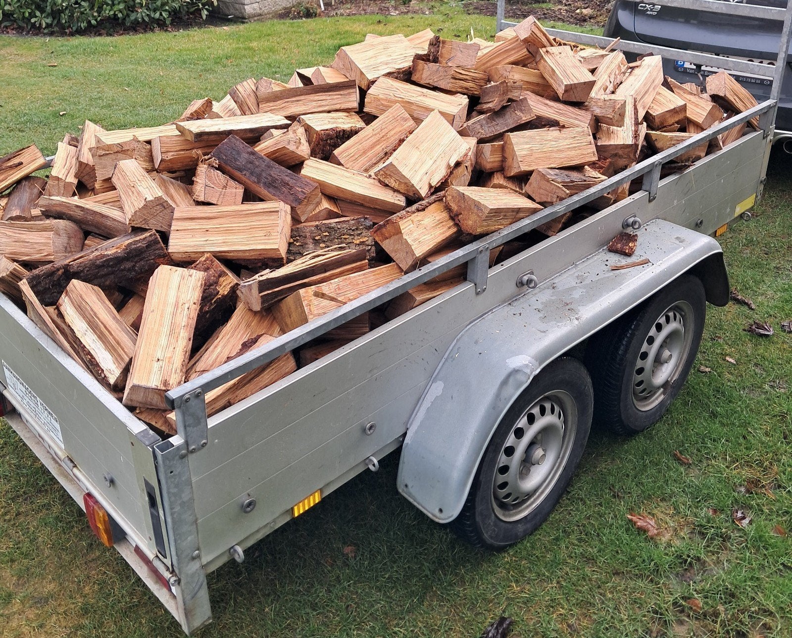 eik enkel stamhout 1ste keus, Tuin en Terras, Brandhout, Minder dan 3 m³, Verzenden, Eikenhout, Blokken